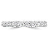 Round Lab Created Diamond Semi-Eternity Wedding Band Ring in White Gold (MVSXB1062-W)