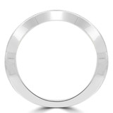 Round Lab Created Diamond Tiara Semi-Eternity Wedding Band Ring in White Gold (MVSXB1066-W)