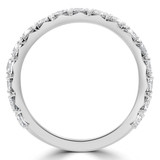 Round Lab Created Diamond 3/4 Way Semi-Eternity Wedding Band Ring in White Gold (MVSXB1072-W)
