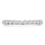 Round Lab Created Diamond 3/4 Way Semi-Eternity Wedding Band Ring in White Gold (MVSXB1079-W)