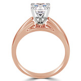Round Diamond Wide Shank Solitaire Engagement Ring in Rose Gold (MVS0007-R)