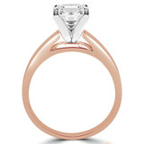 Princess Diamond Wide Shank Solitaire Engagement Ring in Rose Gold (MVS0008-R)