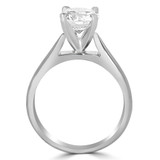 Round Diamond Cathedral Solitaire Engagement Ring in White Gold (MVS0009-W)