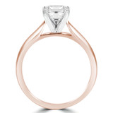 Princess Diamond Pinched Cathedral Solitaire Engagement Ring in Rose Gold (MVS0015-R)