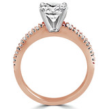 Round Diamond Solitaire with Accents Engagement Ring in Rose Gold (MVS0058-R)