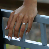 Round Diamond Twisted Solitaire Engagement Ring in White Gold (MVS0191-W)