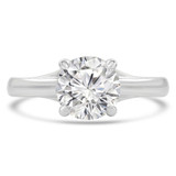 Round Diamond Solitaire Engagement Ring in White Gold (MVS0248-W)
