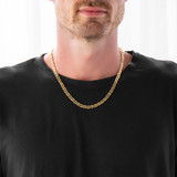 Hollow Flat Mariner Chain Necklace in Yellow Gold  (MDVSC0016)