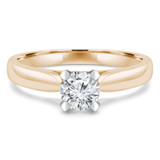 Round Lab Created Diamond Solitaire Engagement Ring in Yellow Gold (MVSS1010-Y)