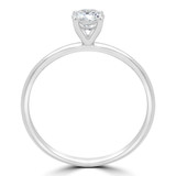 Round Lab Created Diamond Solitaire Engagement Ring in White Gold (MVSS1042-W)