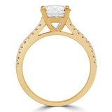 Round Lab Created Diamond Solitaire with Accents Engagement Ring in Yellow Gold (MVSS1050-Y)