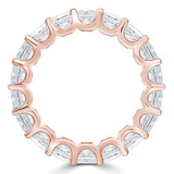 5 1/4 to 6 1/2 CTW Full Eternity Princess Lab Created Diamond Anniversary Wedding Band Ring in Rose Gold (MVSAR1012-R)