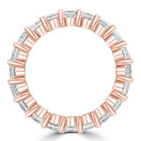 3 9/10 to 4 3/4 CTW Full Eternity Princess Lab Created Diamond Anniversary Wedding Band Ring in Rose Gold (MVSAR1013-R)