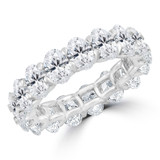 4 7/8 to 6 1/10 CTW Full Eternity Oval Lab Created Diamond Anniversary Wedding Band Ring in White Gold (MVSAR1015-W)
