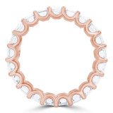 5 4/5 to 7 1/3 CTW Full Eternity Emerald Lab Created Diamond Anniversary Wedding Band Ring in Rose Gold (MVSAR1018-R)