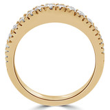 Round Diamond Semi-Eternity Wedding Band Ring in Yellow Gold (MVSXB0010-Y)