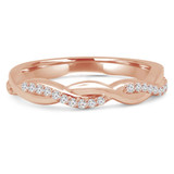 Round Diamond Infinity Semi-Eternity Wedding Band Ring in Rose Gold (MVSXB0015-R)