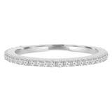 Round Diamond Semi-Eternity Wedding Band Ring in White Gold (MVSXB0017-W)