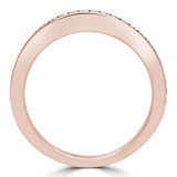 Round Diamond Semi-Eternity Wedding Band Ring in Rose Gold (MVSXB0047-R)