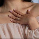 Round Diamond Semi-Eternity Wedding Band Ring in White Gold (MVSXB0047-W)