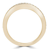 Round Diamond Semi-Eternity Wedding Band Ring in Yellow Gold (MVSXB0047-Y)