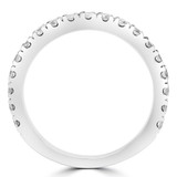 Round Diamond Semi-Eternity Wedding Band Ring in White Gold (MVSXB0050-W)