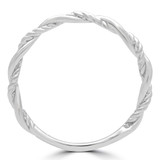 Twist Classic Wedding Band Ring in White Gold (MVSXB0059-W)