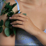 Round Diamond 3/4 Way Semi-Eternity Wedding Band Ring in Rose Gold (MVSXB0080-R)