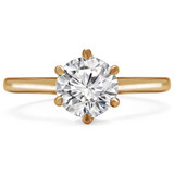 1/3 CT Round Lab Created Diamond  6-Prong Solitaire Engagement Ring in 14K Yellow Gold (MD240101)