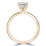 1 1/8 CTW Princess Diamond Solitaire with Accents Engagement Ring in 14K Yellow Gold (MD240432)