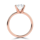 2 CTW Oval Lab Created Diamond Solitaire Engagement Ring With an IGI Certified 2 CT VS1 D Center in 14K Rose Gold (MVSHE1362-R)