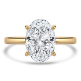 2 CTW Oval Lab Created Diamond Solitaire Engagement Ring With an IGI Certified 2 CT VS1 D Center in 14K Yellow Gold (MVSHE1362-Y)