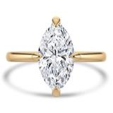 1.6 CTW Marquise Lab Created Diamond Hidden Halo Solitaire with Accents Engagement Ring With an IGI Certified 1.5 CT VS1 D Center in 14K Yellow Gold (MVSHE1382-Y)