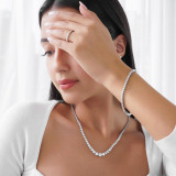 2.3 CTW Round Lab Created Diamond 4-Prong Tennis Bracelet  With VS1 D Stones in 14K White Gold (MVSTBH01-W)