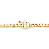 5.8 CTW Round Lab Created Diamond 4-Prong Tennis  With VS1 D Stones in 14K Yellow Gold (MVSTNH01-Y)