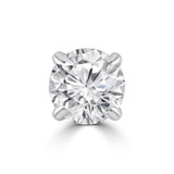Round Lab Created Diamond 4-Prong single Mens Stud Earring in 14K White Gold with Screwback (MVSE3001-W)
