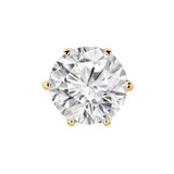 Round Lab Created Diamond 6-Prong Single Mens Stud Earring in 14K Yellow Gold with Screwback (MVSE3003-Y)