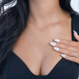 Princess Diamond V-Prong Solitaire Pendant in 14K White Gold (MVSP0004-W)