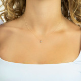 Princess Diamond V-Prong Solitaire Pendant in 14K Yellow Gold (MVSP0004-Y)