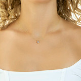 Round Diamond Bezel Set Solitaire Pendant in 14K Yellow Gold (MVSP0006-Y)