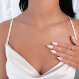 Round Lab Created Diamond 4-Prong Solitaire Pendant in 14K White Gold (MVSP2001-W)