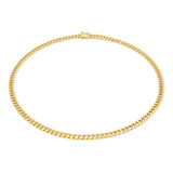 Hollow Miami Cuban Chain Necklace in Yellow Gold  (MDVSC0028)