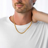 Hollow Miami Cuban Chain Necklace in Yellow Gold  (MDVSC0028)