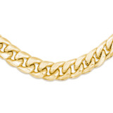 Hollow Miami Cuban Box Lock Chain Necklace in Yellow Gold  (MDVSC0031)