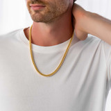 Hollow Franco  Chain Necklace in Yellow Gold  (MDVSC0034)