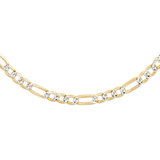Hollow GAKD-Figaro Chain Necklace in Yellow Gold  (MDVSC0040)