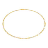 Hollow GAKD-Figaro Chain Necklace in Yellow Gold  (MDVSC0040)
