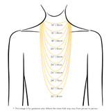 Hollow GAKD-Figaro Chain Necklace in Yellow Gold  (MDVSC0040)