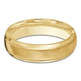 6 MM Modern Mens Wedding Band in Yellow Gold (MDVB0729)
