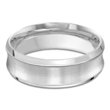 7 MM Modern Mens Wedding Band in White Gold (MDVB0750)